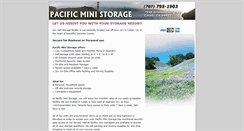 Desktop Screenshot of pacificministorage.net